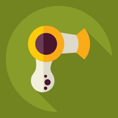 Gölge simgesi kurutma makinesi ile düz modern tasarım