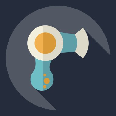 Gölge simgesi kurutma makinesi ile düz modern tasarım