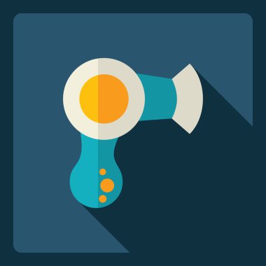 Gölge simgesi kurutma makinesi ile düz modern tasarım