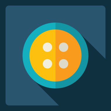 Gölge kutsal kişilerin resmi düğme ile düz modern tasarım