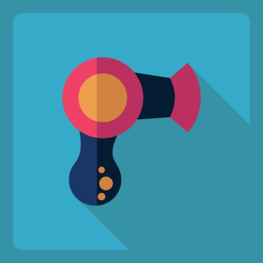 Gölge simgesi kurutma makinesi ile düz modern tasarım