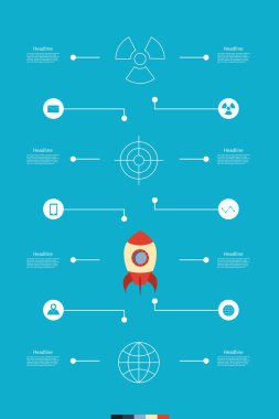 Gelişmiş detaylandırma Infographic roketler tasvir