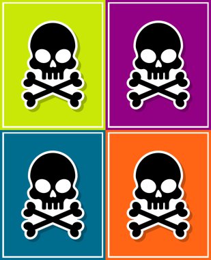 arka plan kafatası etikette yeni ve yaratıcı stil