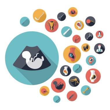 Gölge Seo kadın hastalıkları ile düz konsept tasarımı