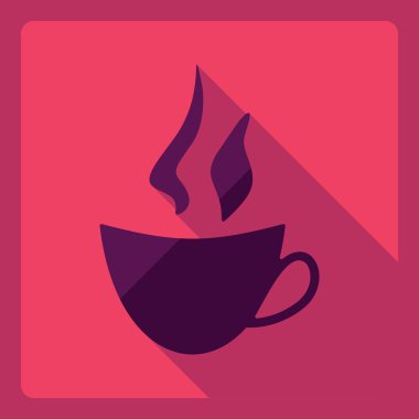 Gölge simgesi kahve ile düz modern tasarım