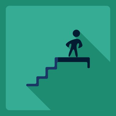 Gölge simgesi kariyer ile düz modern tasarım