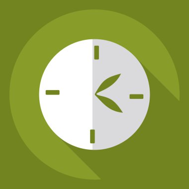 Gölge simgesi zamanla düz modern tasarım