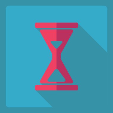 Gölge simgesi zamanla düz modern tasarım