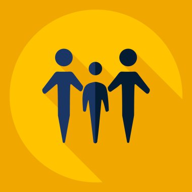 Gölge simgesi iş ile düz modern tasarım