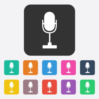 Gölge mikrofon ile düz modern tasarım