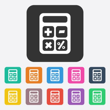 Gölge hesap makinesi ile düz modern tasarım