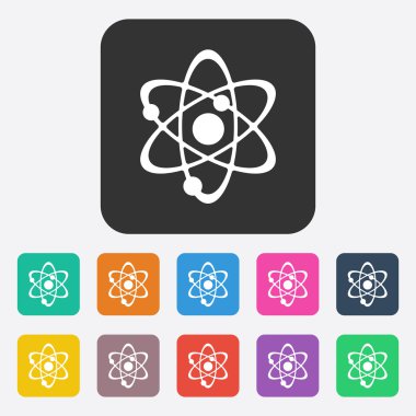 Düz modern tasarım ile gölge atom
