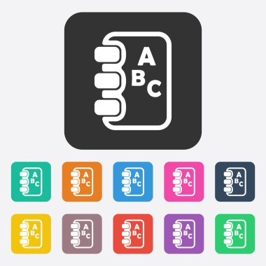 Gölge ders kitabı ile düz modern tasarım