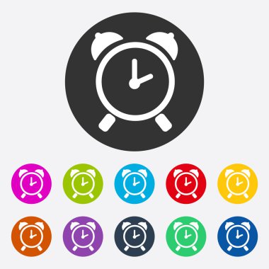 Gölge saat, alarm ile düz modern tasarım