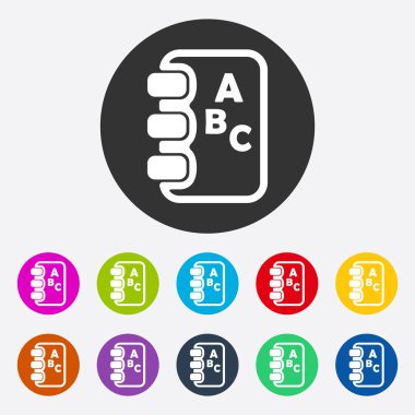 Gölge ders kitabı ile düz modern tasarım