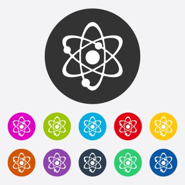 Düz modern tasarım ile gölge atom