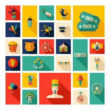 Gölge Seo sirk ile düz konsept tasarımı