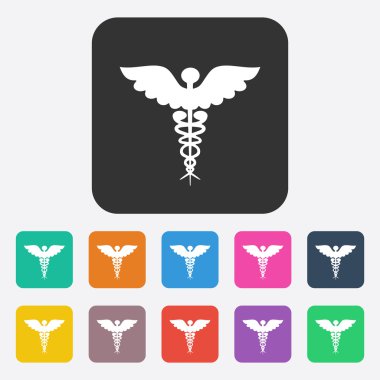 Gölge sembolü ambulans ile düz modern tasarım