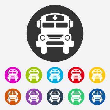 Gölge tıbbi veri yolu ile düz modern tasarım