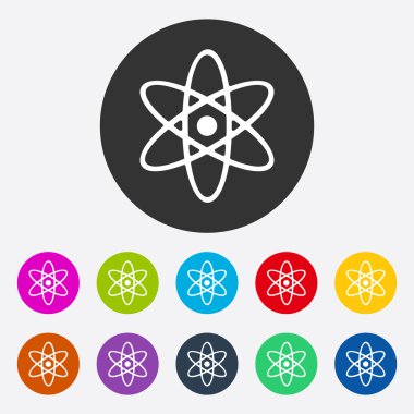Düz modern tasarım ile gölge atom