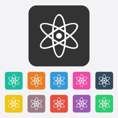 Düz modern tasarım ile gölge atom