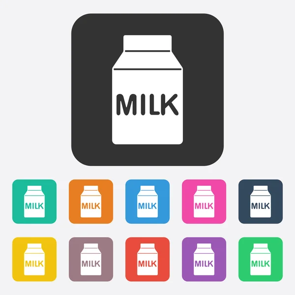 Icono de la moda, estilo, leche de botella — Vector de stock