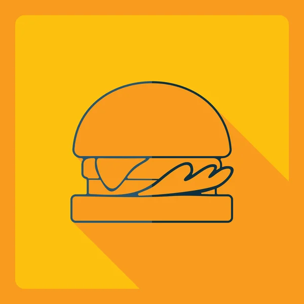 Современный дизайн с теневым гамбургером Icon — стоковый вектор