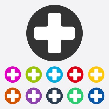 Gölge tıbbi çapraz ile düz modern tasarım