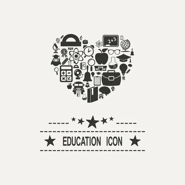 Educación iconos imagen vectorial — Vector de stock