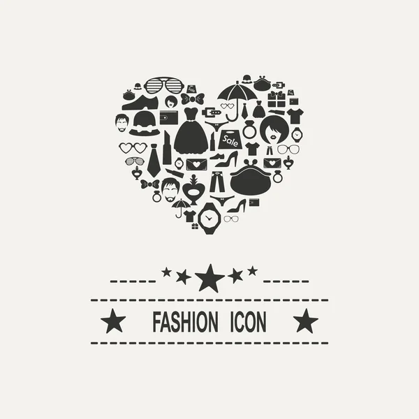 Fashion icons vector image — Stock Vector