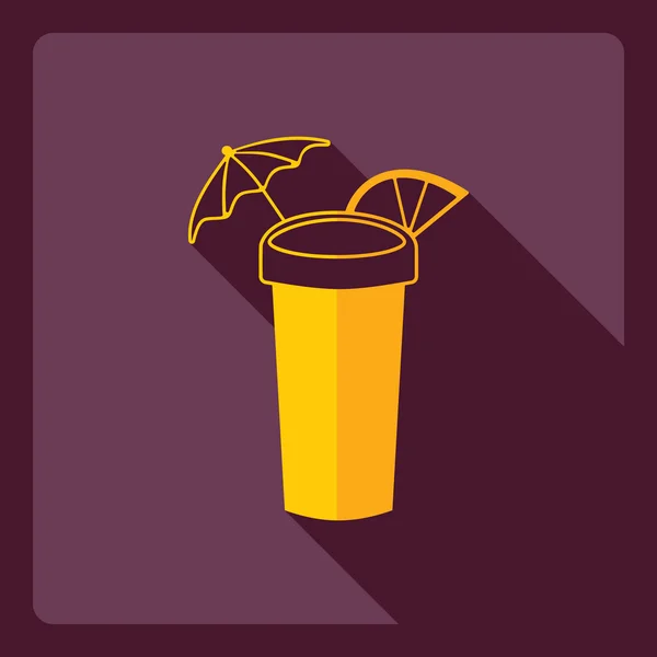 Diseño moderno plano con sombra Icono limonada — Vector de stock