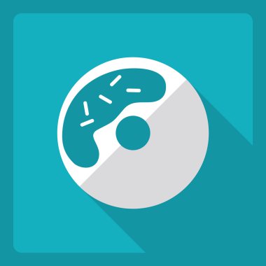 Gölge simgesi çörek ile düz modern tasarım