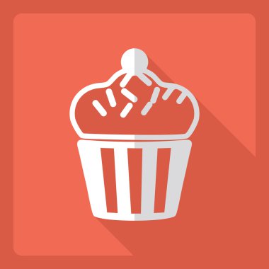 Gölge simgesi dondurma ile düz modern tasarım