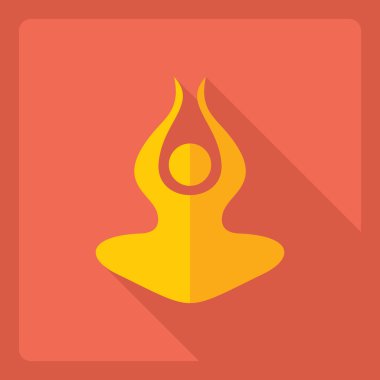 Gölge simgesi sopa rakam ile düz modern tasarım