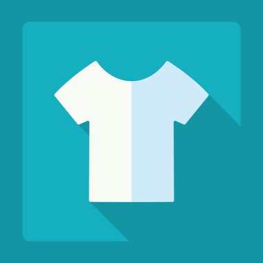 Gölge, T-shirt ile düz modern tasarım