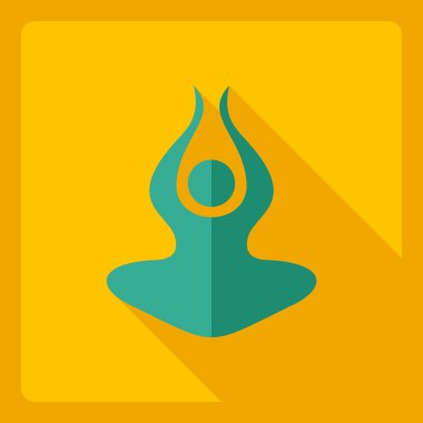 Gölge simgesi sopa rakam ile düz modern tasarım