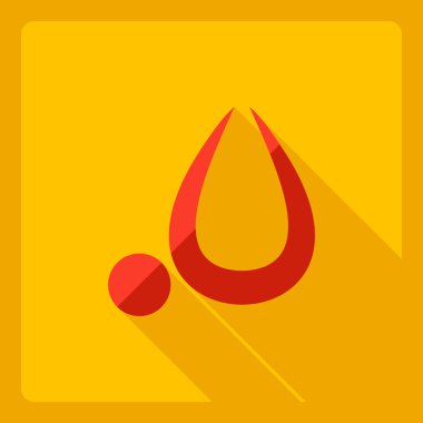 Gölge simgesi sopa rakam ile düz modern tasarım