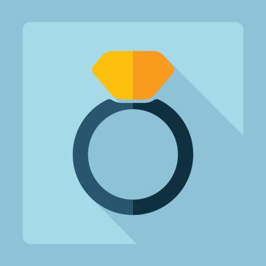 Düz gölge ile modern tasarımı, halka