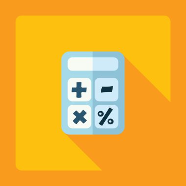 Gölge hesap makinesi ile düz modern tasarım