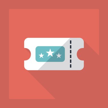 Gölge bilet sinema ile düz modern tasarım