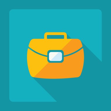 Gölge diplomat portföyü ile düz modern tasarım