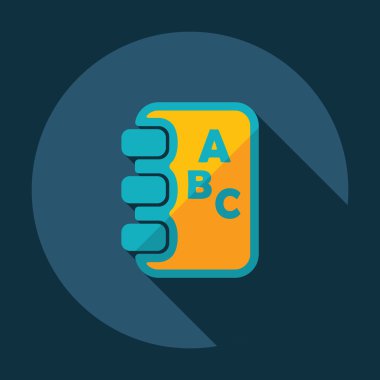 Gölge defter ile düz modern tasarım