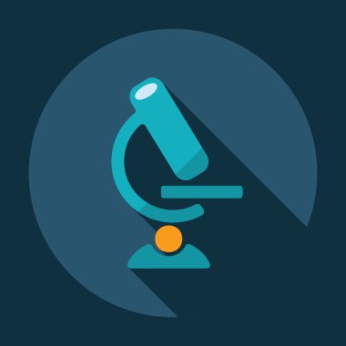 Gölge mikroskop ile düz modern tasarım