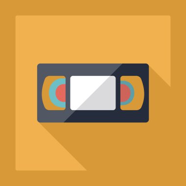 Gölge Vhs kaset ile düz modern tasarım