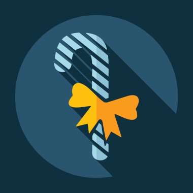 Gölge, karamelli şeker ile düz modern tasarım