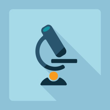 Gölge mikroskop ile düz modern tasarım