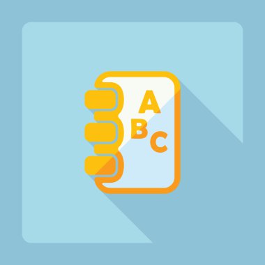 Gölge defter ile düz modern tasarım