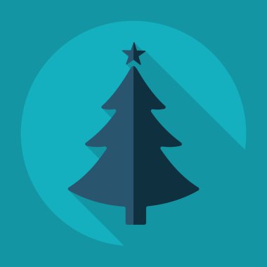 Gölge, Noel ağacı ile düz modern tasarım