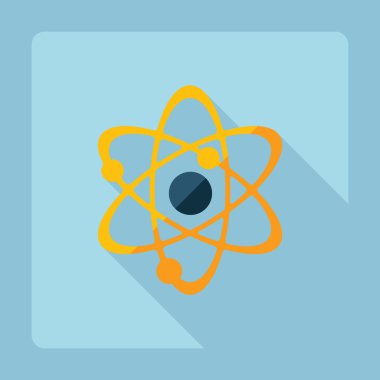 Düz modern tasarım ile gölge atom