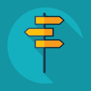 Düz gölge, modern tasarım tabela